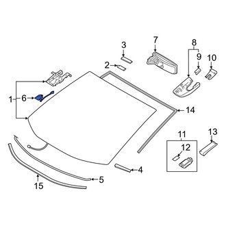 Toyota OE - Front Interior Rear View Mirror Mounting Base