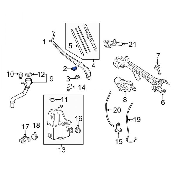 Windshield Wiper Arm Cap