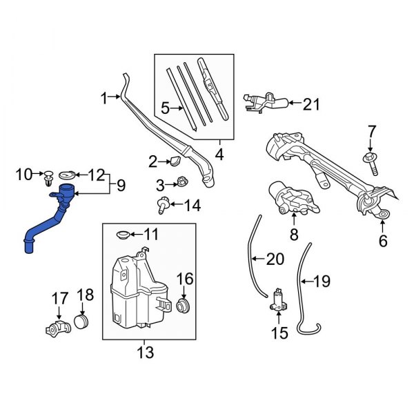 Washer Fluid Reservoir Filler Pipe