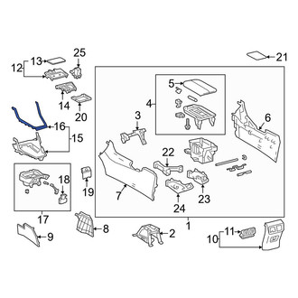 Toyota OE - Upper Outer Console Trim Panel