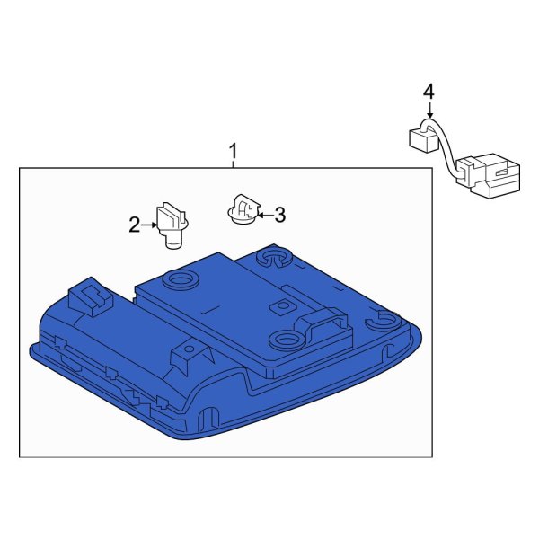Toyota OE 8120842890C0 Upper Overhead Console