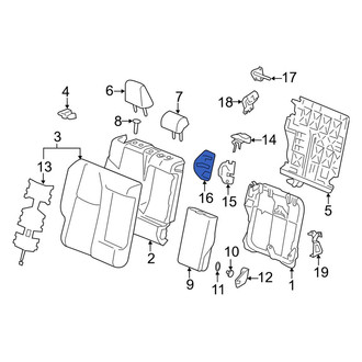 Toyota OE - Rear Right Seat Latch Cover