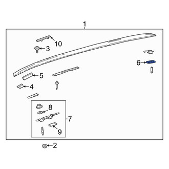 Toyota OE - Lower Roof Luggage Carrier Side Rail Seal