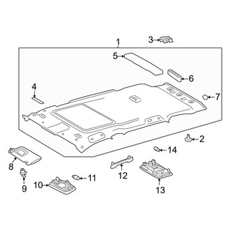 Toyota OE - Roof - Interior Trim (Sunroof, North America Built)