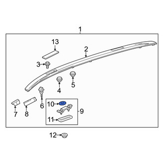 Toyota OE - Upper Roof Luggage Carrier Side Rail Seal