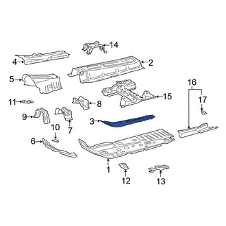 Toyota OE - Rear Left Forward Floor Pan Reinforcement