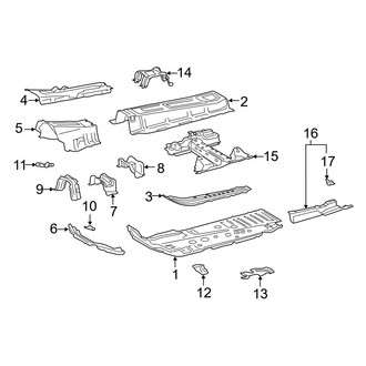 Toyota OE - Pillars, Rocker & Floor - Floor & Rails (North America Built)