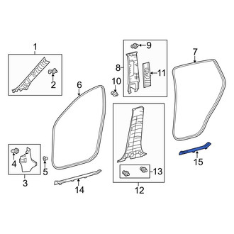 Toyota OE - Rear Right Door Sill Plate