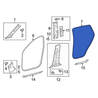 Toyota OE - Rear Right Inner Door Seal