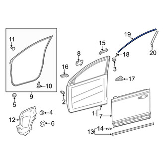 Toyota OE - Front Center Right Black Out Tape