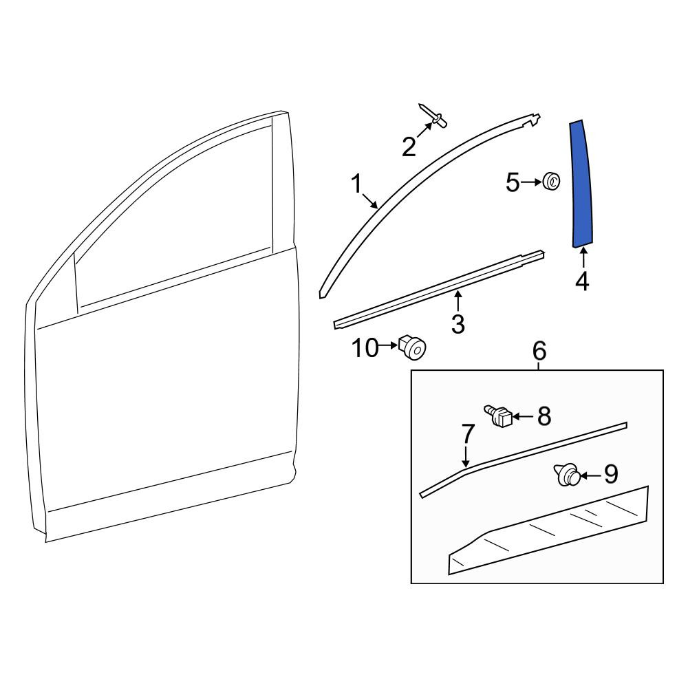 Toyota OE 757550R030 - Front Right Door Applique