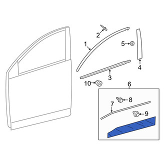 Toyota OE - Rear Right Door Molding