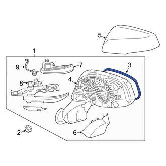Toyota OE - Front Left Door Mirror Glass