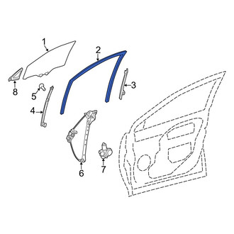 Toyota OE - Rear Left Window Channel