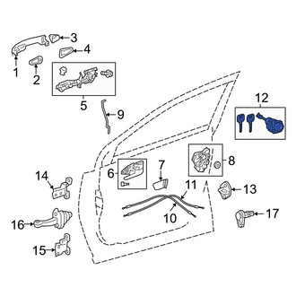 Toyota OE - Front Left Door Lock Cylinder