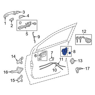 Toyota OE - Front Right Door Latch Assembly