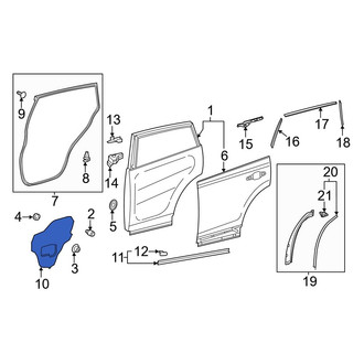 Toyota OE 678410R060 - Rear Right Door Access Cover