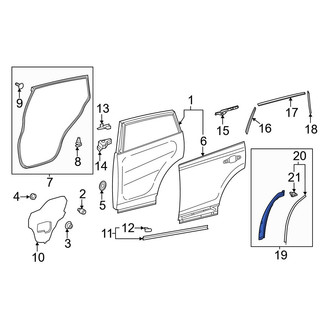 Toyota OE - Rear Left Side Body Trim Protector