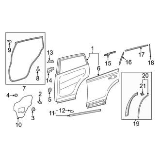 Toyota OE - Rear Door - Door & Components