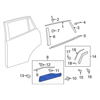 Toyota OE - Front Left Door Molding