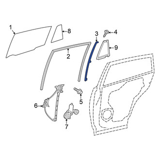 Toyota OE - Rear Left Door Window Division Bar
