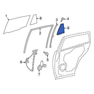 Toyota OE - Left Vent Window Weatherstrip