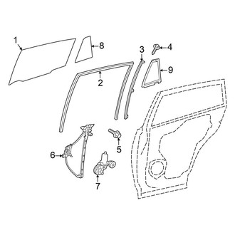 Toyota OE - Rear Door - Glass & Hardware