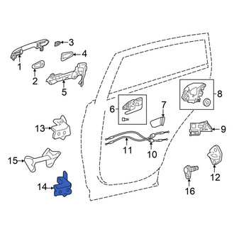 Toyota OE - Rear Right Lower Door Hinge