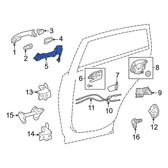Toyota OE - Front Left Exterior Door Handle Base