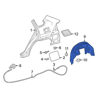Toyota OE - Rear Right Quarter Panel Splash Shield