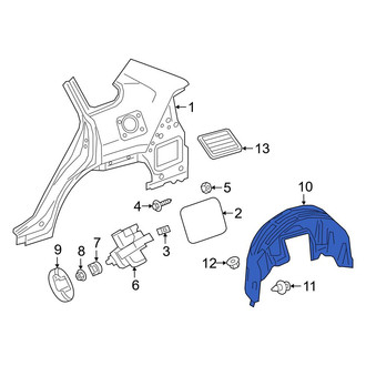 Toyota OE - Rear Right Quarter Panel Splash Shield