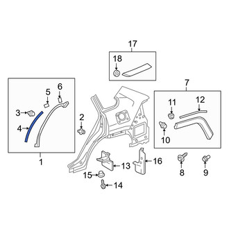 Toyota OE - Center Wheel Arch Molding Seal