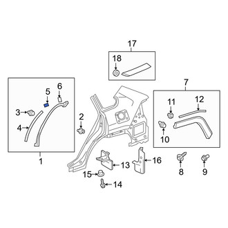 Toyota OE - Center Wheel Arch Molding Seal