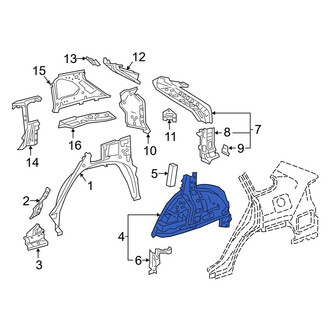 Toyota OE - Rear Left Inner Wheel Housing Side Panel
