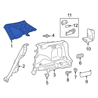 Toyota OE - Rear Left Lower Rearward Interior Quarter Panel Trim Panel