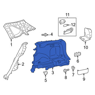 Toyota OE - Rear Right Lower Rearward Interior Quarter Panel Trim Panel
