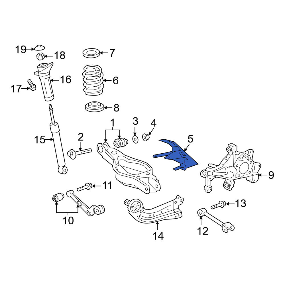 【REM 】　オーダーページ Toyota OE 487370R010 - Rear Right Suspension Control Arm Cover