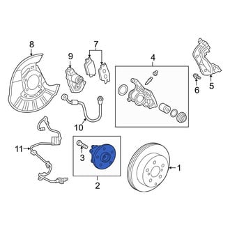 Toyota OE - Rear Wheel Bearing and Hub Assembly