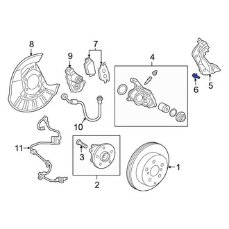 Toyota OE - Disc Brake Caliper Anchor Plate Bolt