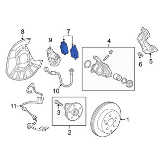Toyota OE - Rear Disc Brake Pad Set