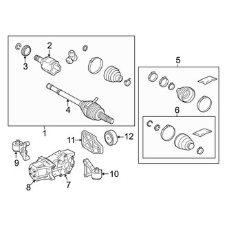 Toyota OE - Rear Suspension - Axle & Differential (W/O Driveline Disconnect), (AWD)