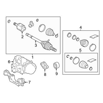 Toyota OE - Rear Suspension - Axle & Differential (With Driveline Disconnect), (AWD)