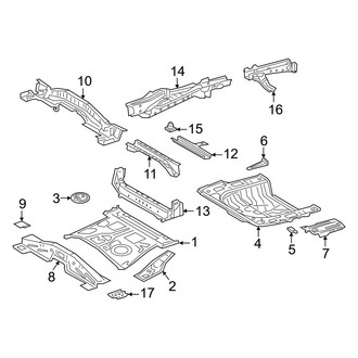 Toyota OE - Rear Body & Floor - Floor & Rails (North America Built), (Adventure / LE / Limited / XLE / XLE Premium)