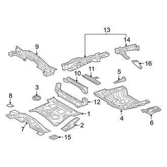 Toyota OE - Rear Body & Floor - Floor & Rails (Japan Built), (Adventure / LE / Limited / XLE / XLE Premium)