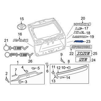 Toyota OE - Rear Deck Lid Emblem