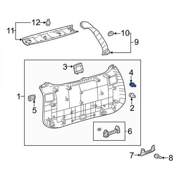 Liftgate Trim Panel Clip