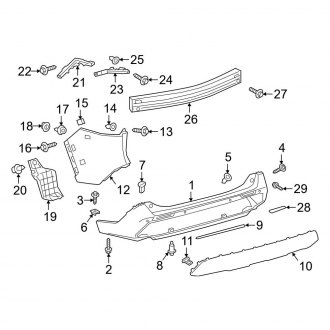 Toyota OE - Rear Bumper - Bumper & Components (North America Built)