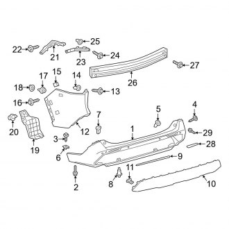 Toyota OE - Rear Bumper - Bumper & Components (Japan Built)