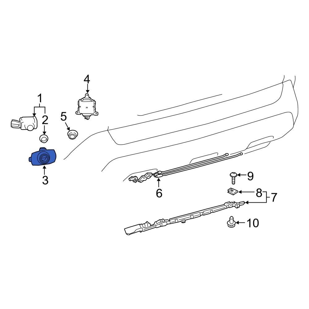 Toyota OE 893480R180C0 - Rear Right Outer Parking Aid Sensor Housing