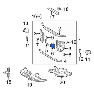 Toyota OE - Left Radiator Support Panel Reinforcement